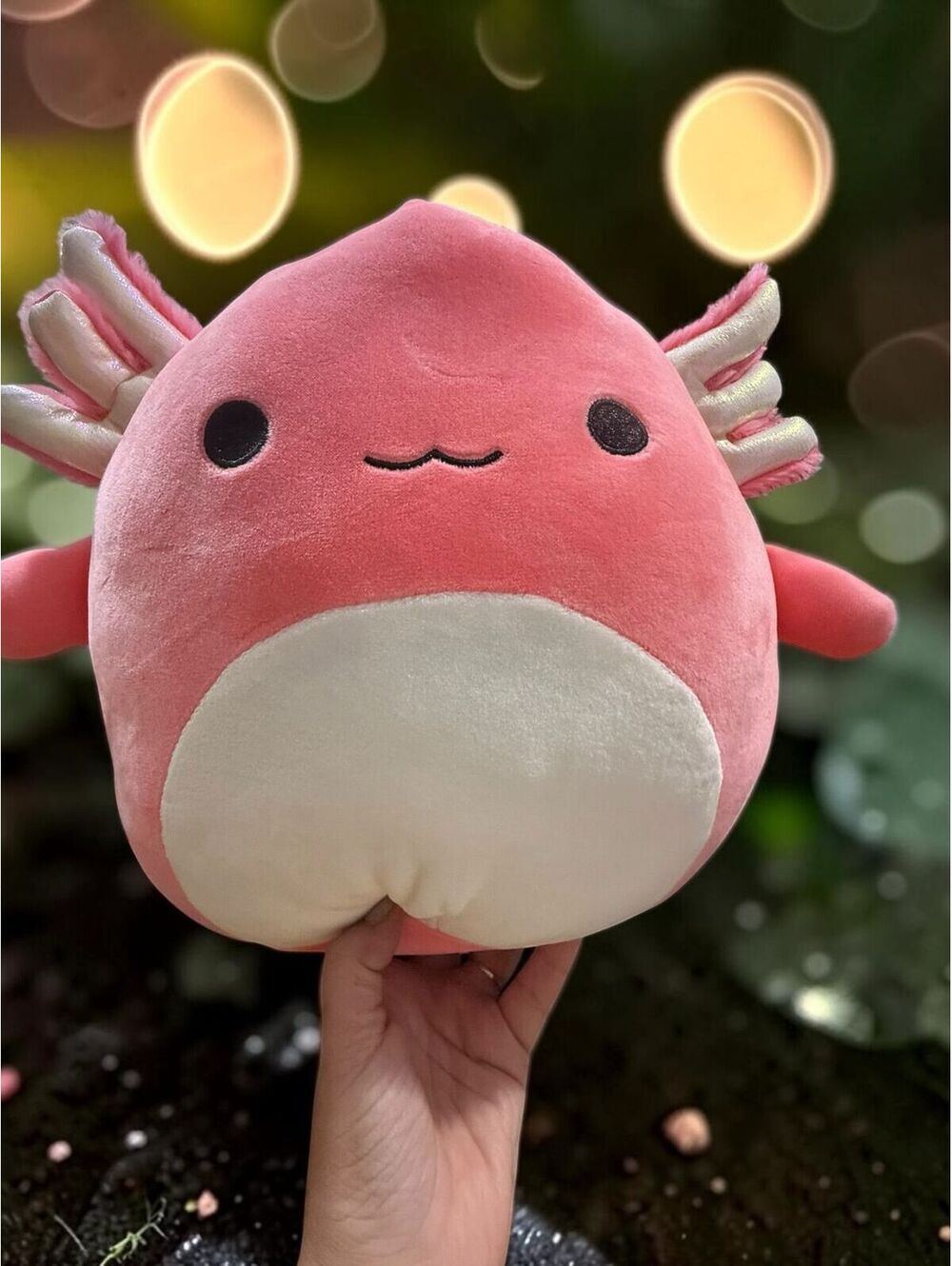 Squishmallows Archie the Axolotl Pink Plush Iridescent Gills Kellytoy